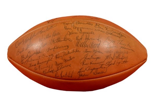 1961 Green Bay Packers World Champions Team Signed Football (35 signatures) with Lombardi